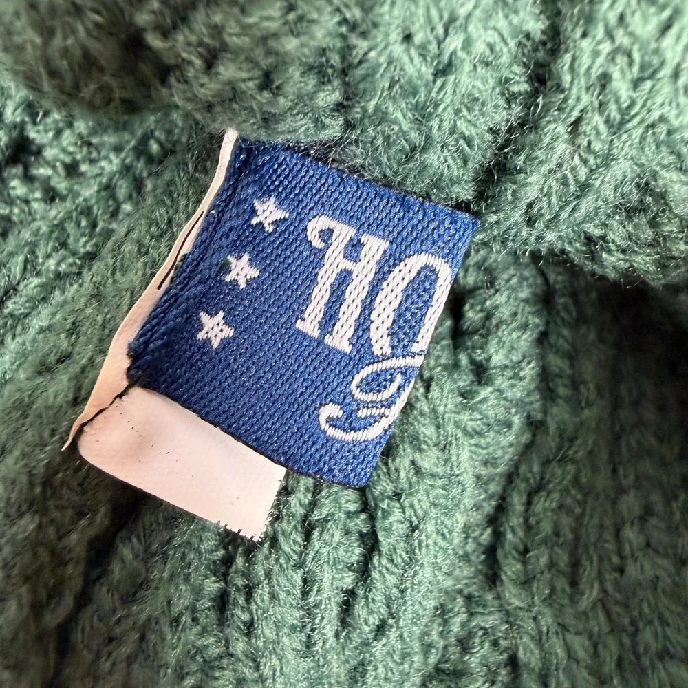 Green‎ Indiana HOME CABLE KNIT Beanie Hat Adult Unisex